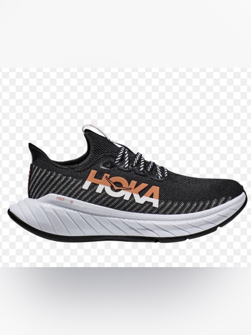 New HOKA Carbon X 3 running shoes black and white sz 6 women’s